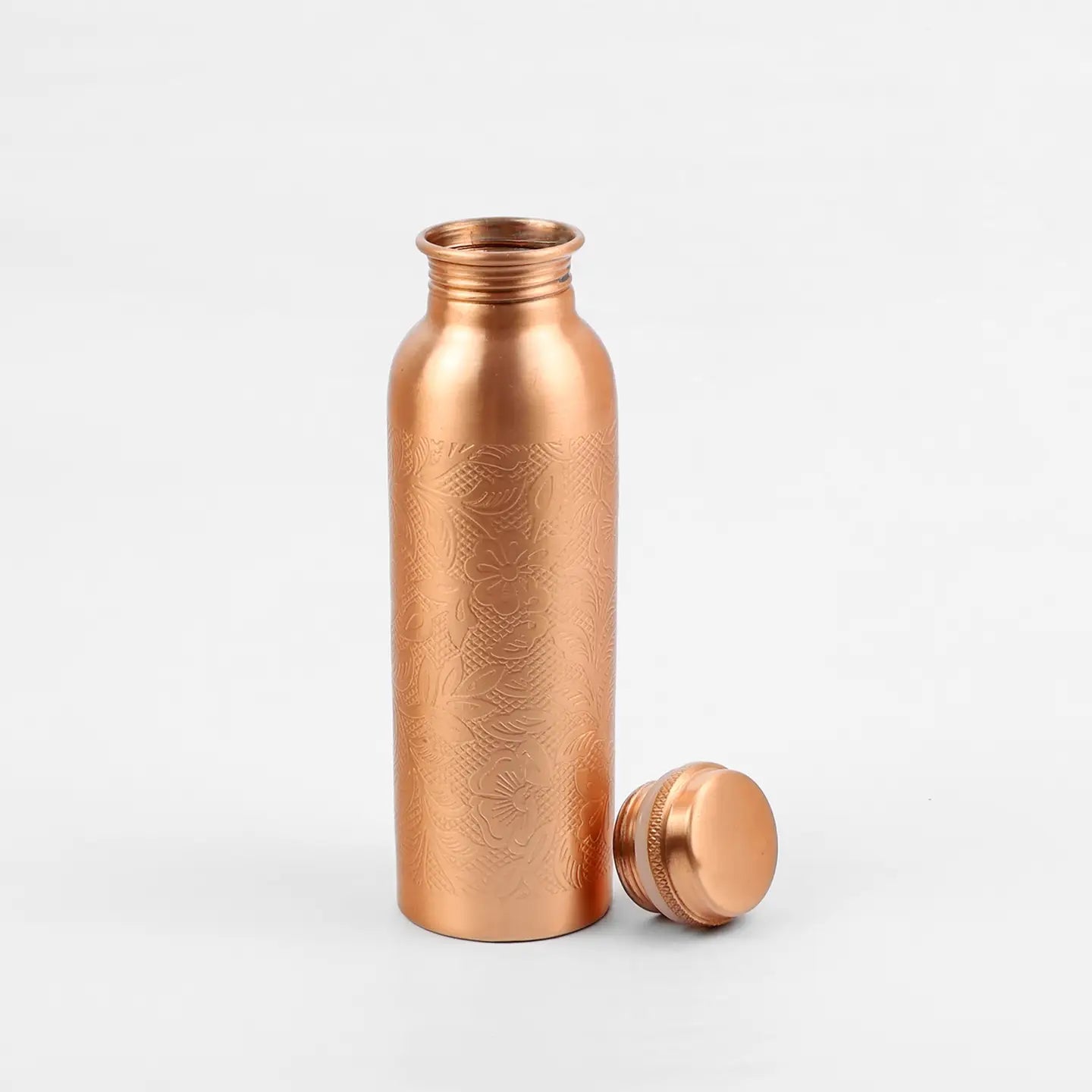 The Sacred Bloom – Etched Copper Bottle (500 ml)