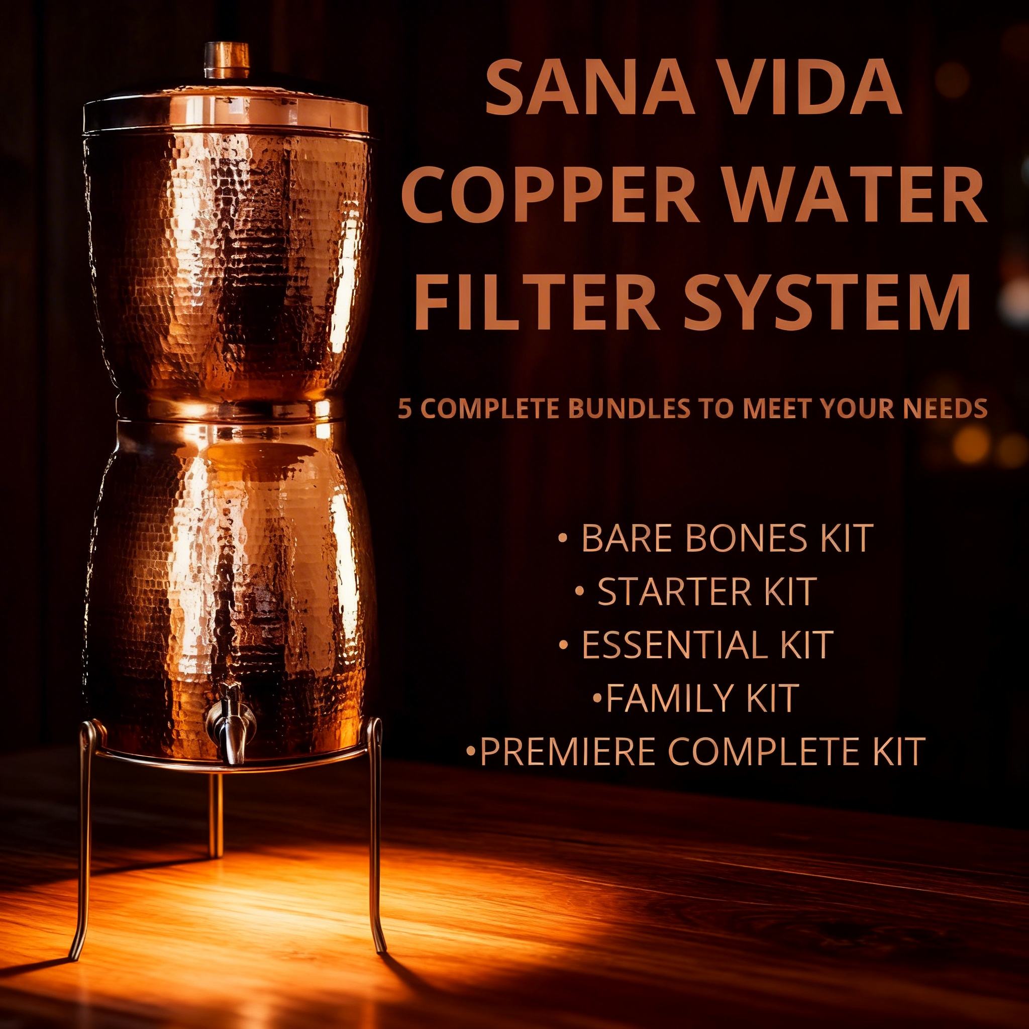 Artisan Copper Water Filtration System | Hand-Hammered Purification | Pure Space 37