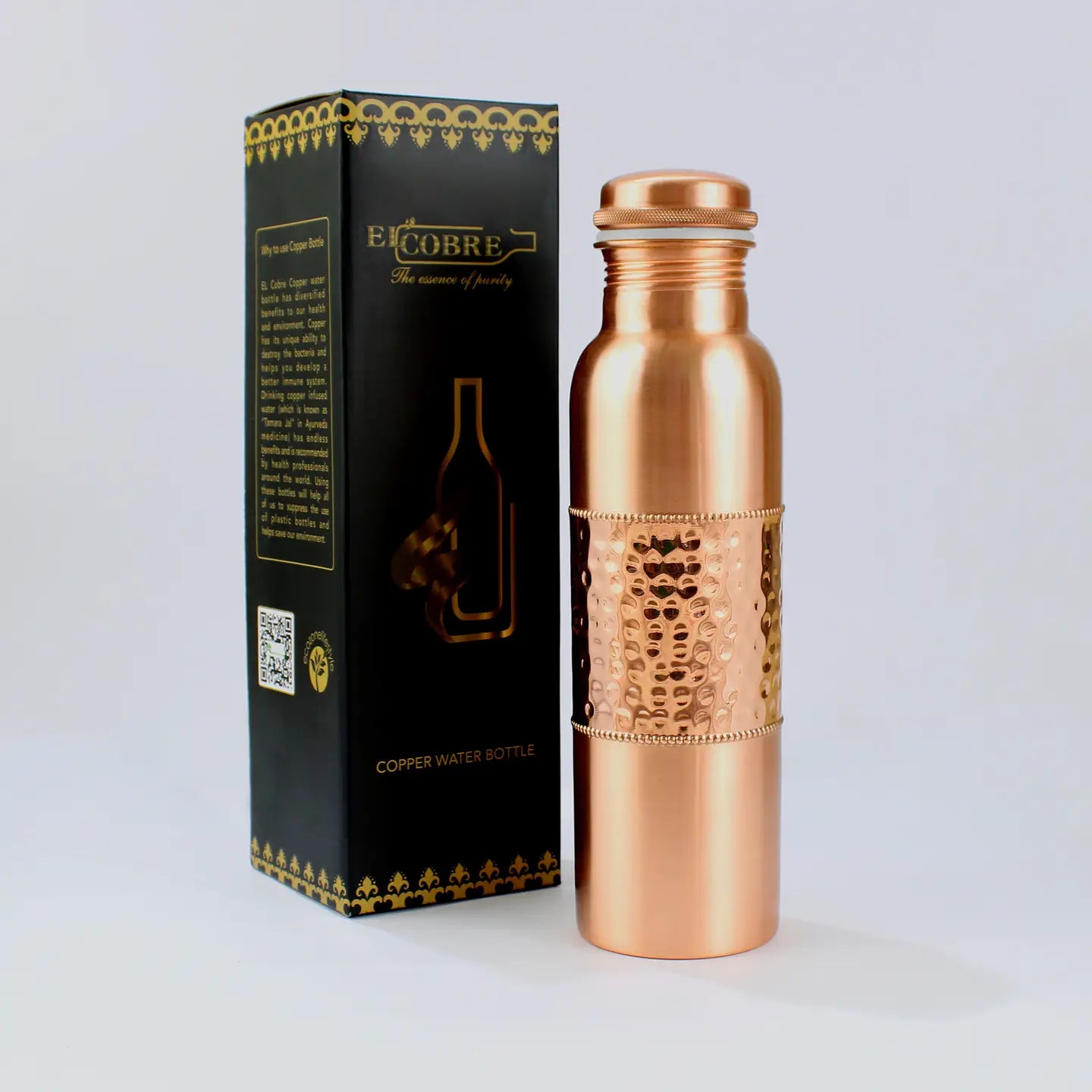 Professional Copper Bottle 1L – 99.9% Purity (Oligodynamic Properties)