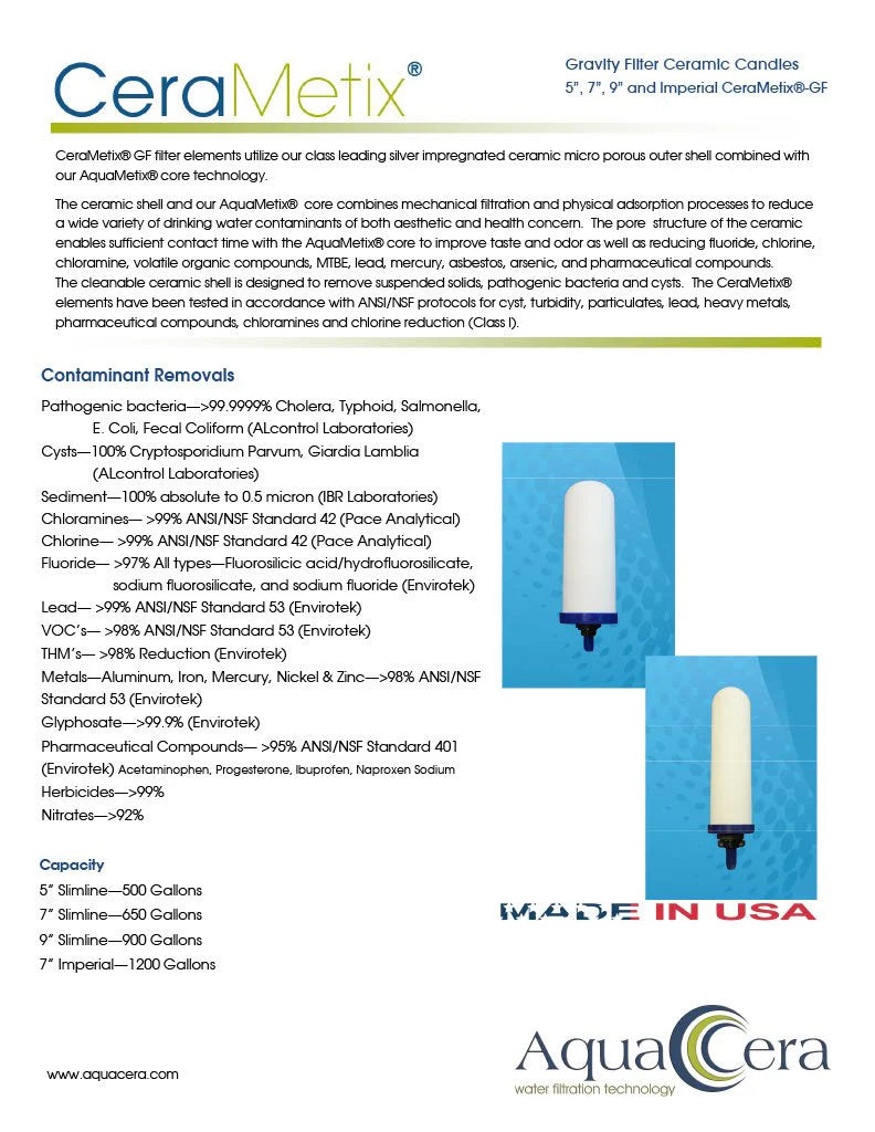 Imperial Cerametix® 7" Fluoride & Contaminant Filter